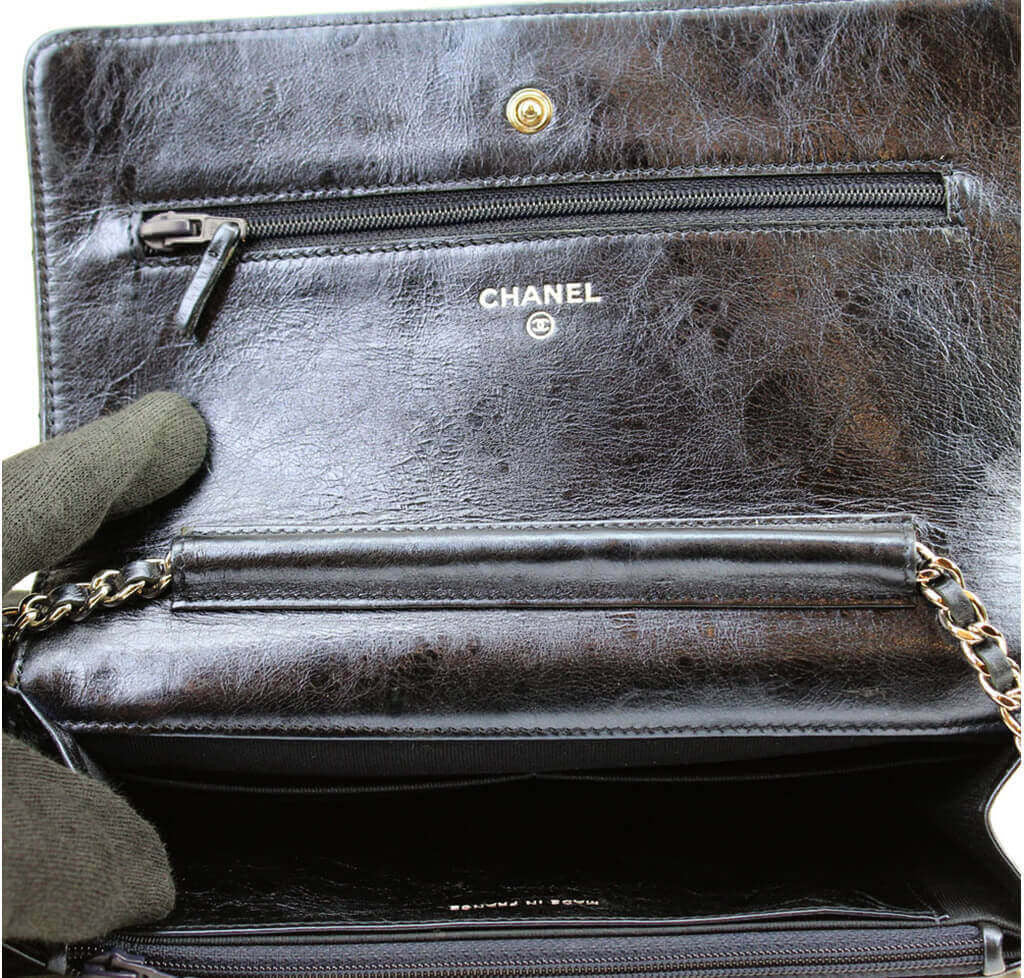 Chanel WOC Bag Dark Blue Lambskin Leather