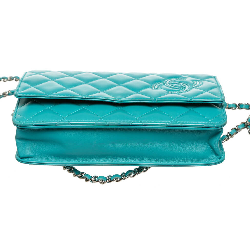 Chanel Wallet on Chain Bag Teal Lambskin