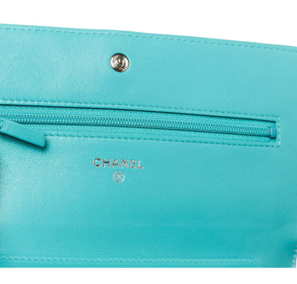 Chanel Wallet on Chain Bag Teal Lambskin
