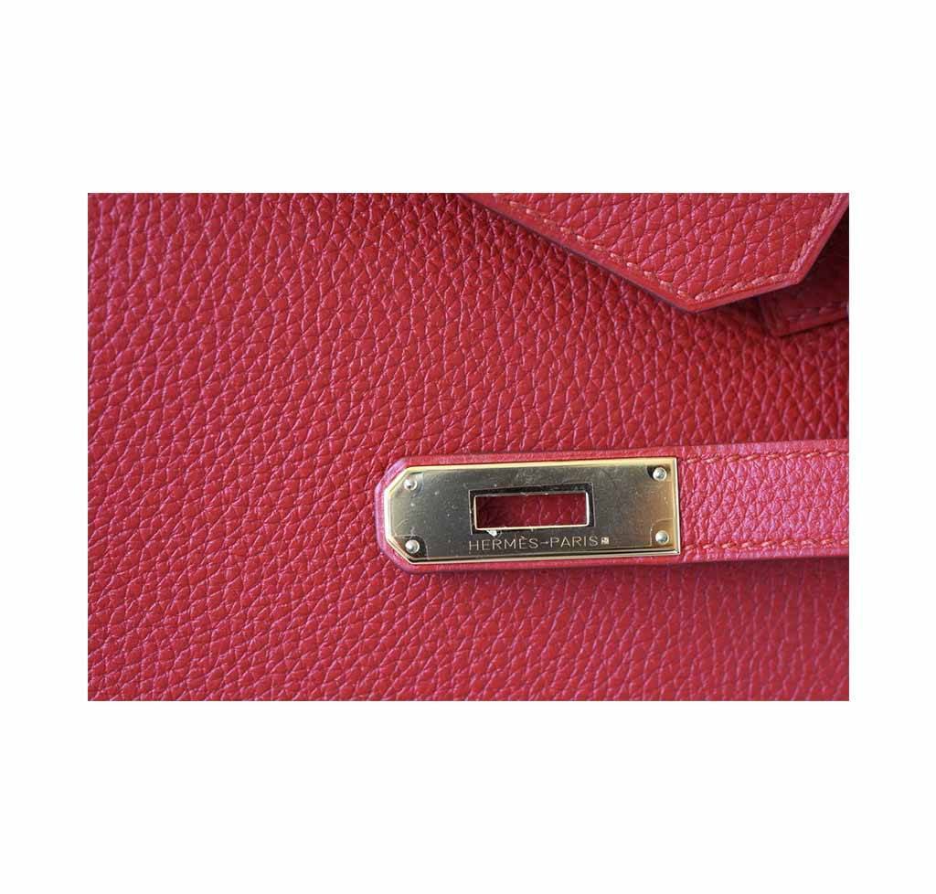 Hermès Birkin 35 Vermillion Togo Bag GHW