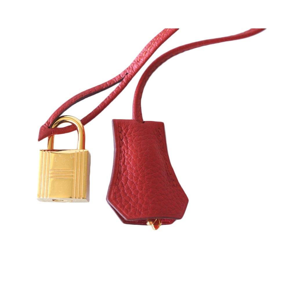 Hermès Birkin 35 Vermillion Togo Bag GHW