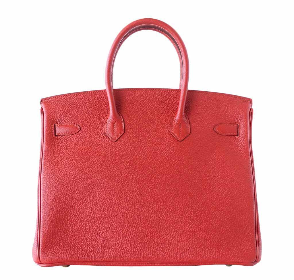 Hermès Birkin 35 Vermillion Togo Bag GHW
