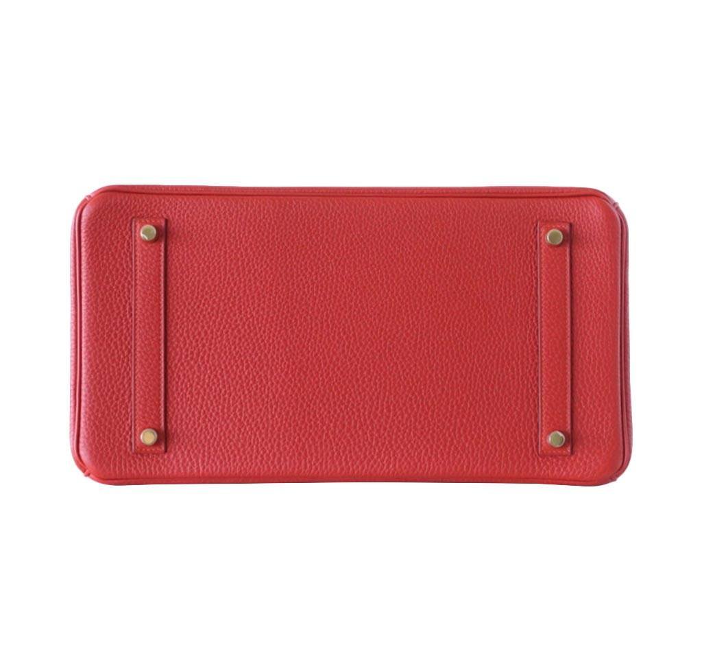 Hermès Birkin 35 Vermillion Togo Bag GHW