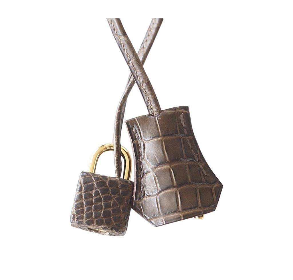 Hermès Birkin 30 Gris Elephant Matte Alligator Bag