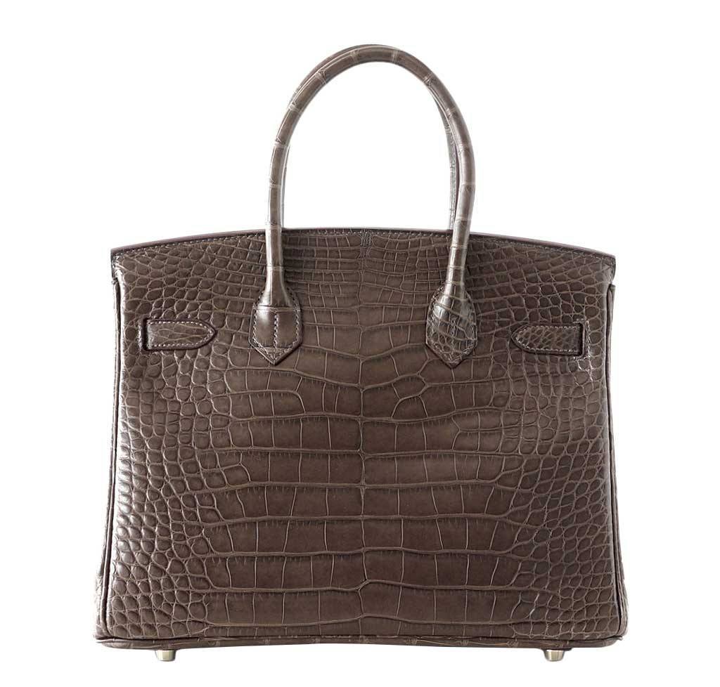 Hermès Birkin 30 Gris Elephant Matte Alligator Bag