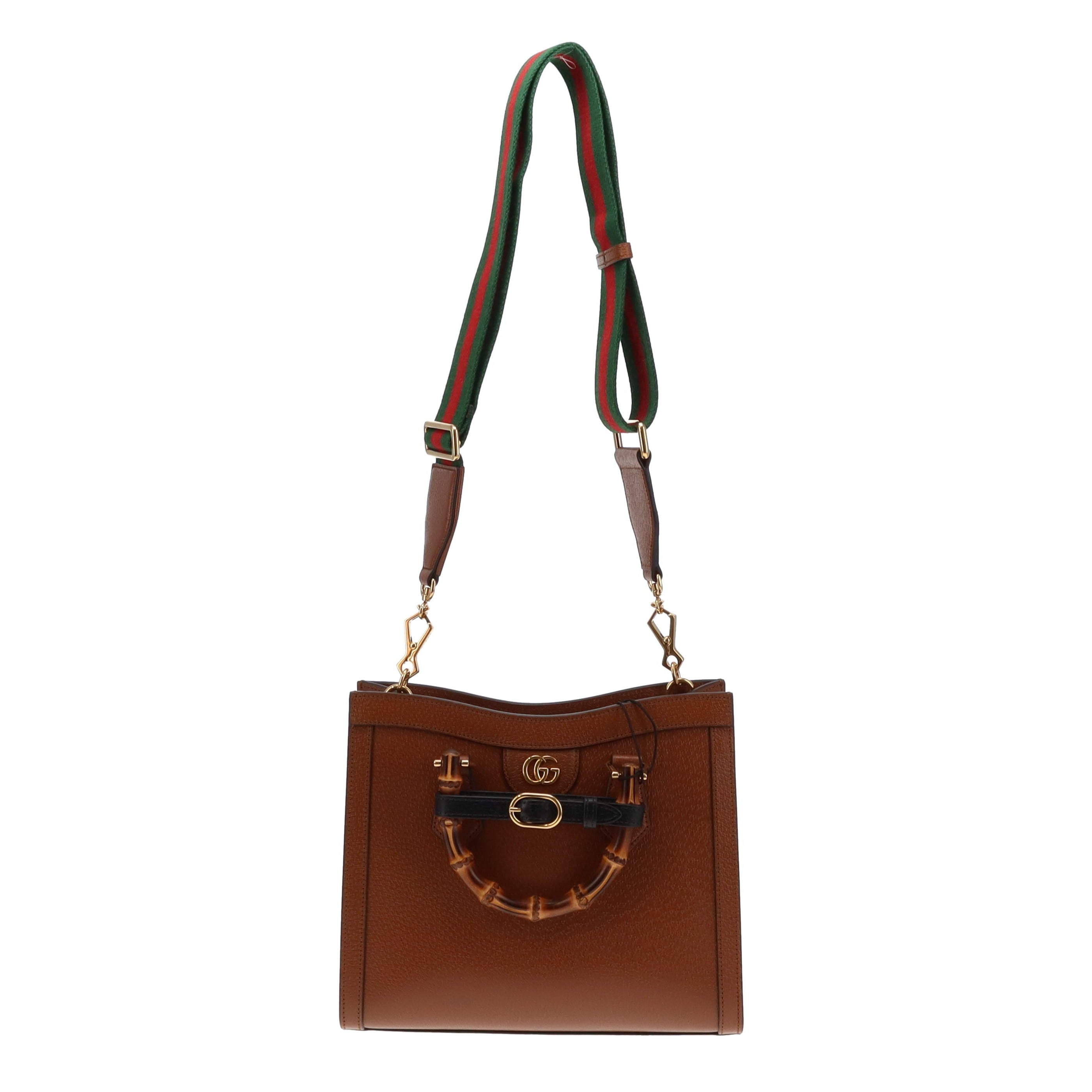 Gucci Brown Leather Small Diana Tote Bag (2)