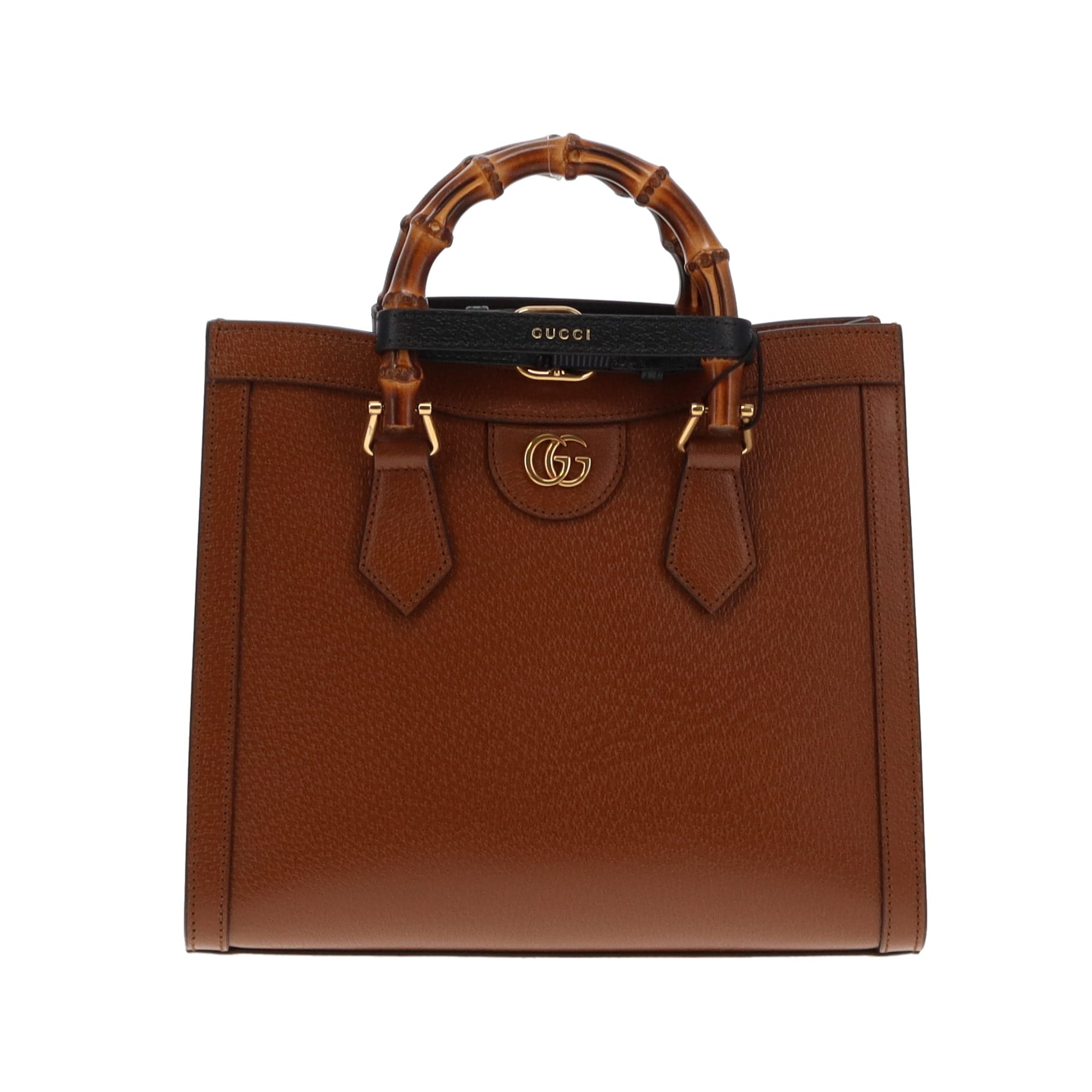 Gucci Brown Leather Small Diana Tote Bag (2)
