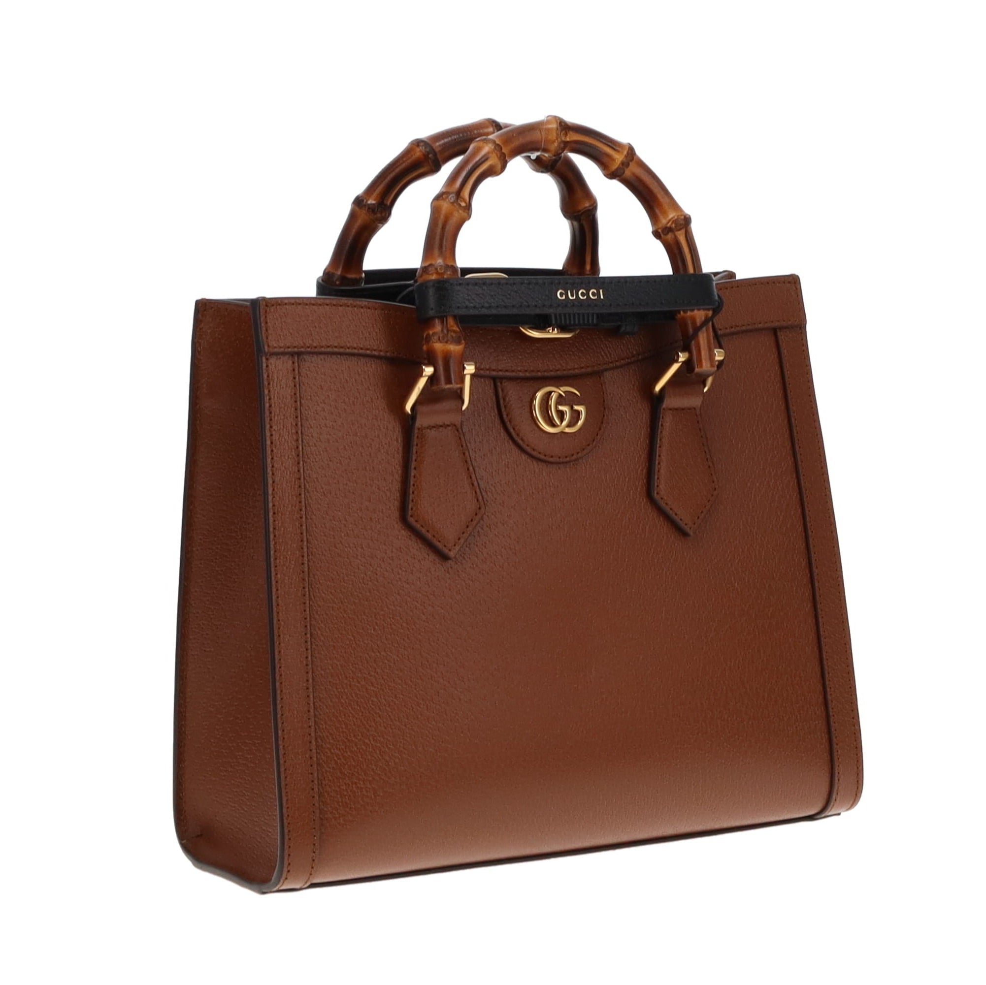 Gucci Brown Leather Small Diana Tote Bag (2)