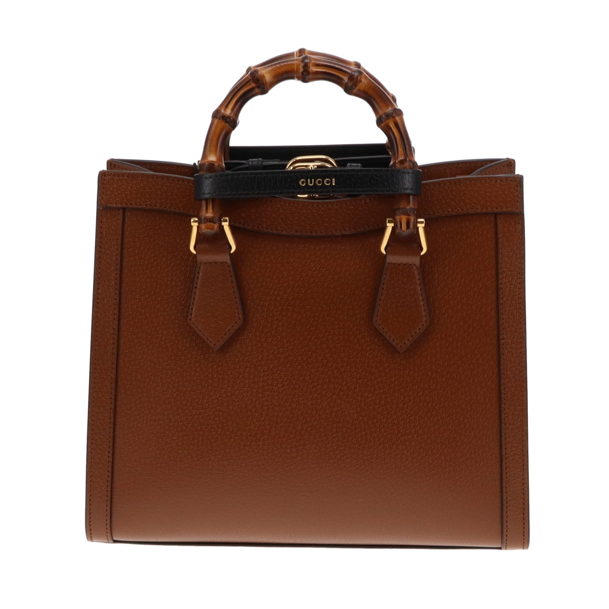 Gucci Brown Leather Small Diana Tote Bag (2)