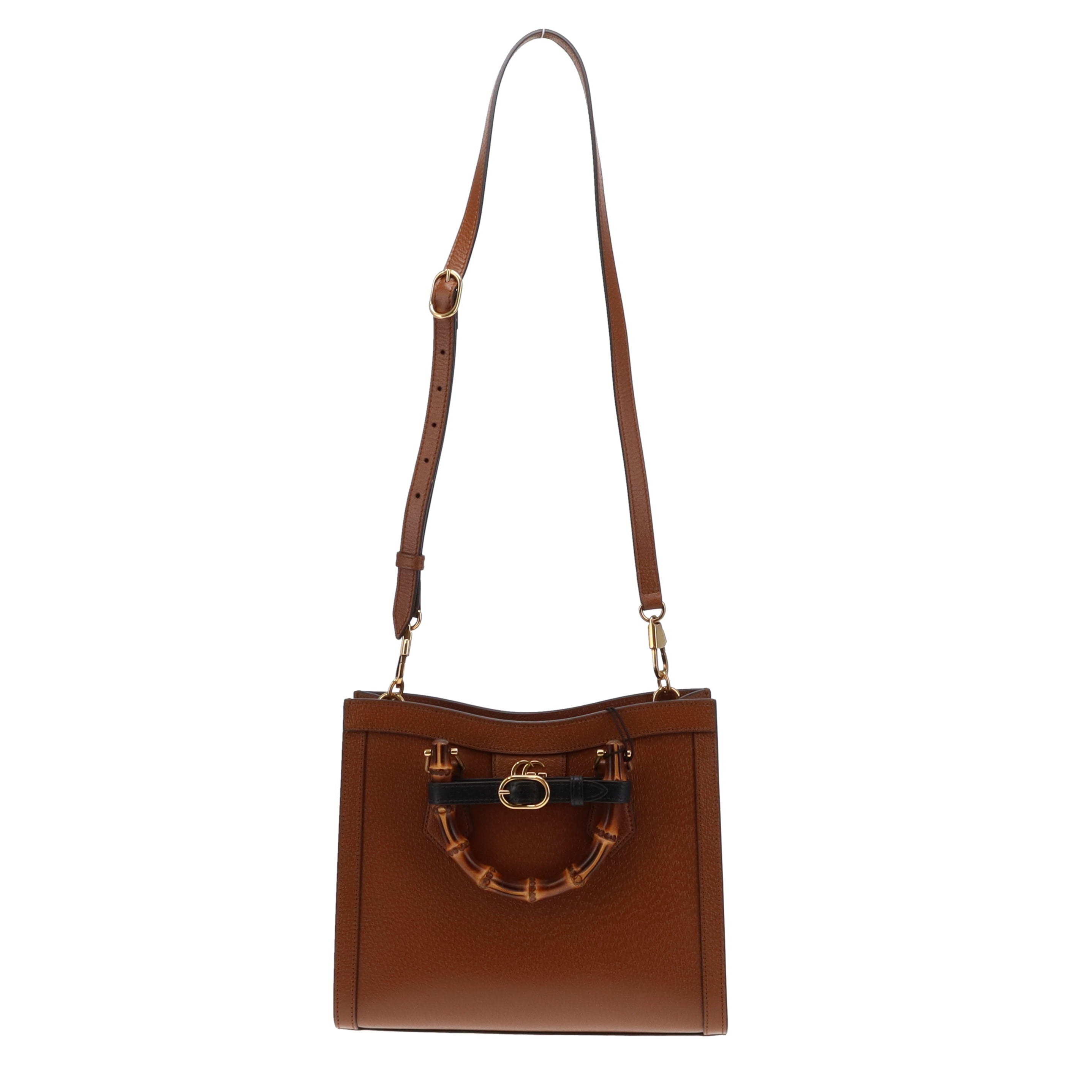 Gucci Brown Leather Small Diana Tote Bag (2)