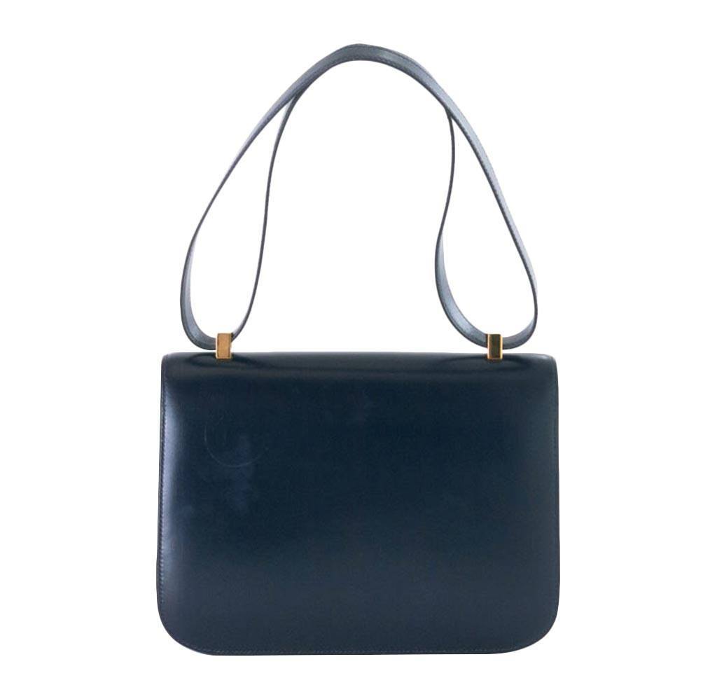Hermès Constance 23 Navy Bag GHW