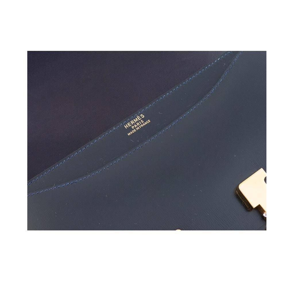 Hermès Constance 23 Navy Bag GHW