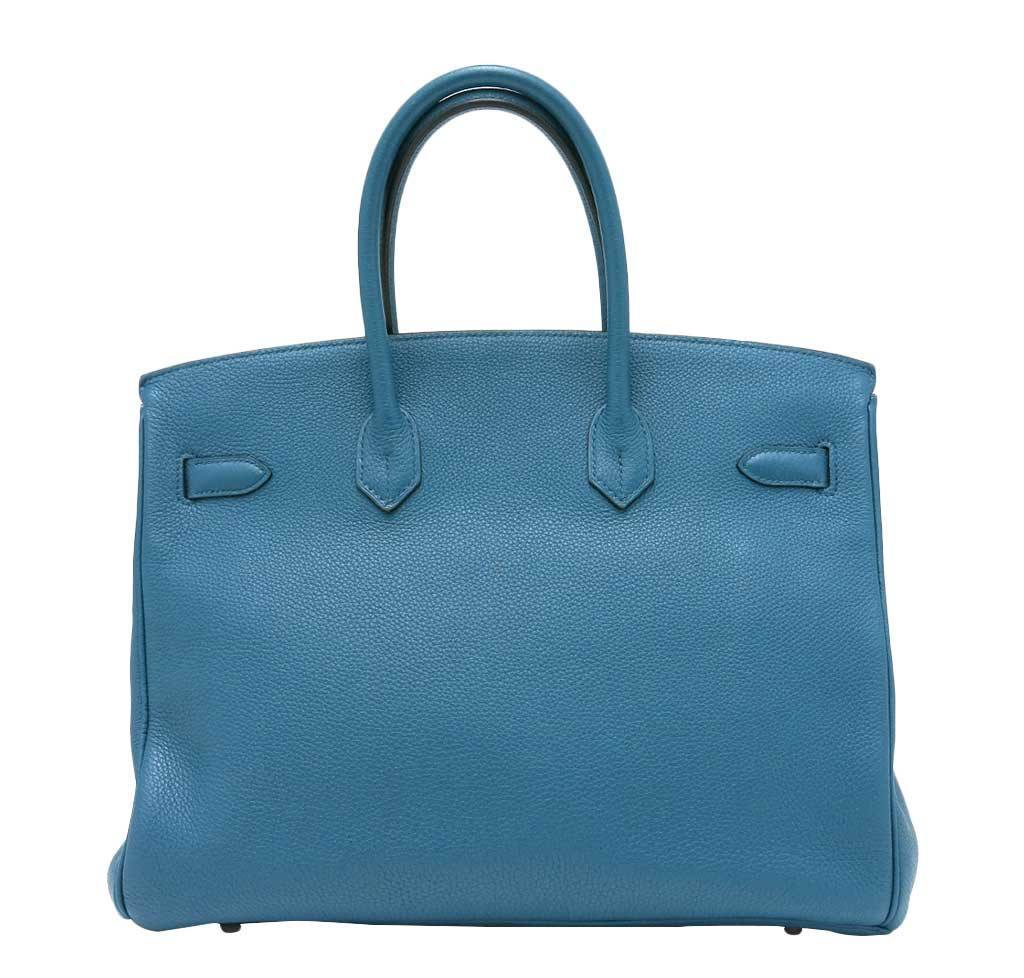 Hermès Birkin 35 Cobalt Togo Bag PHW