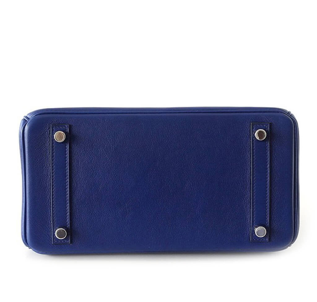 Hermès Birkin 25 Bleu Saphir Bag Swift Palladium
