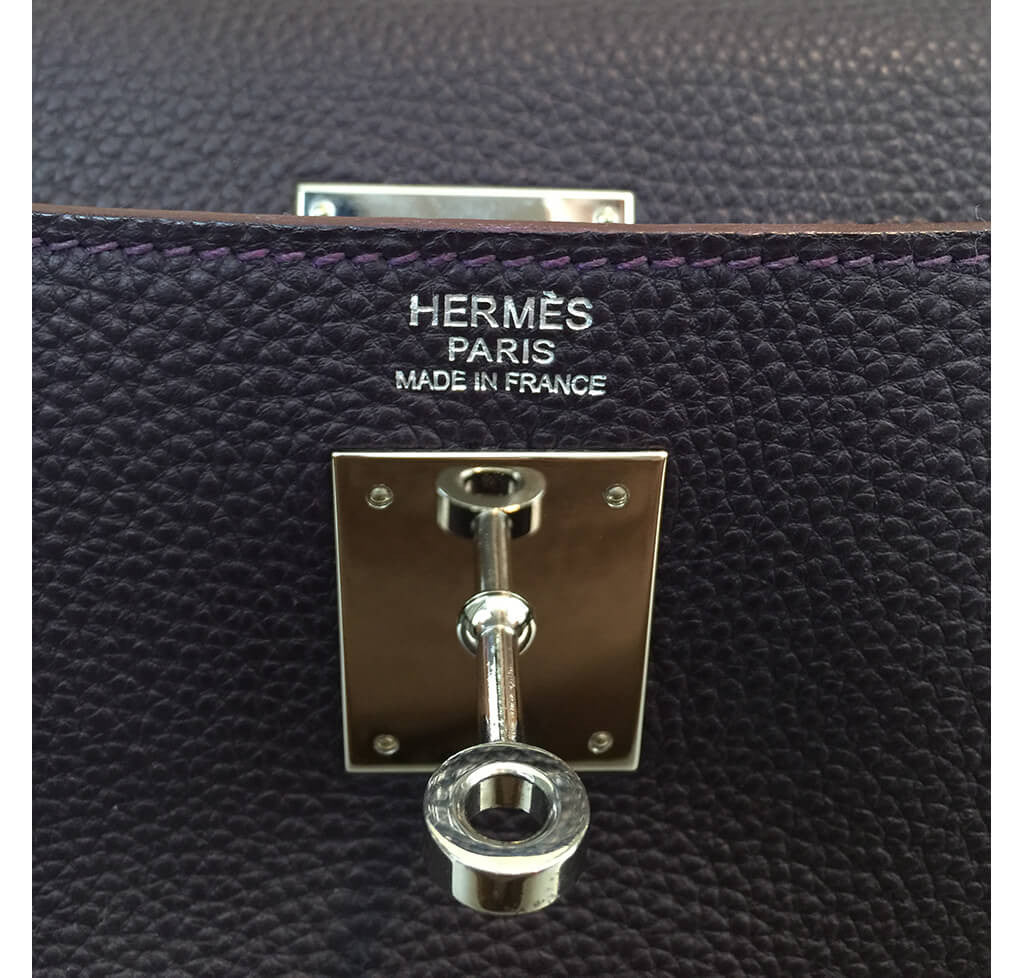 Hermès Togo Leather Kelly 32 Bag Marron