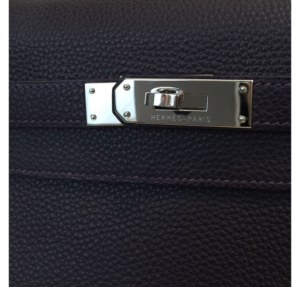 Hermès Togo Leather Kelly 32 Bag Marron
