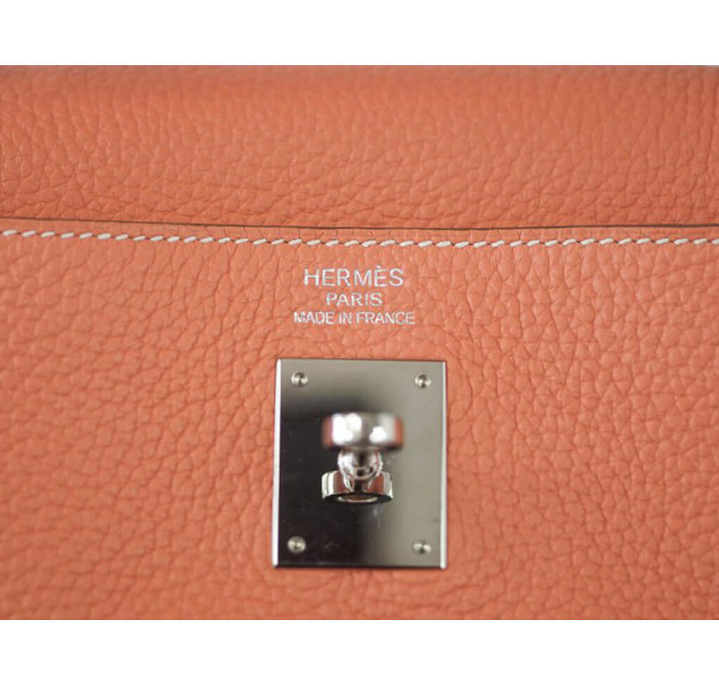 Hermès Togo Kelly 35cm Bag Crevette