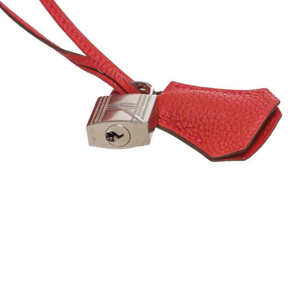 Hermès Kelly 35 Red Bag Palladium Hardware
