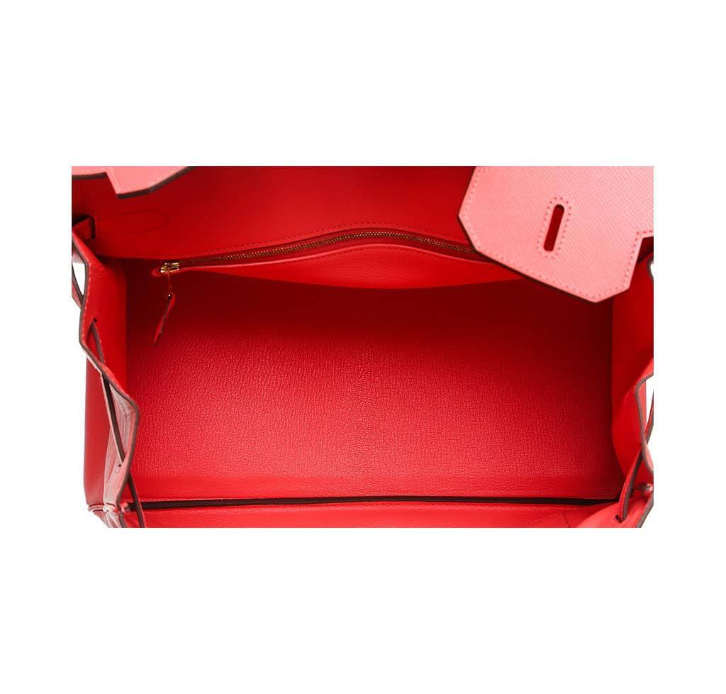 Hermès Birkin 35 Rouge Pivoine Bag GHW