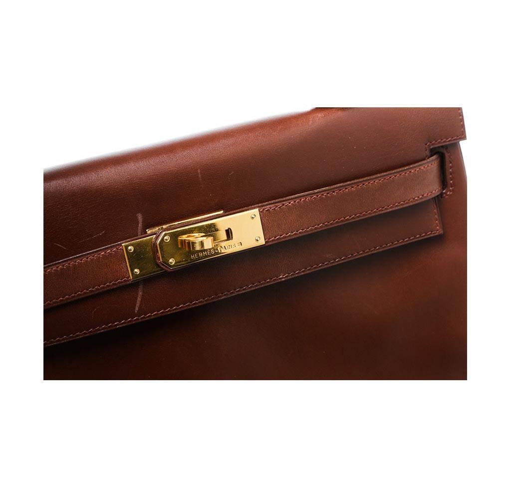 Hermès Kelly 32 Brown Bag GHW