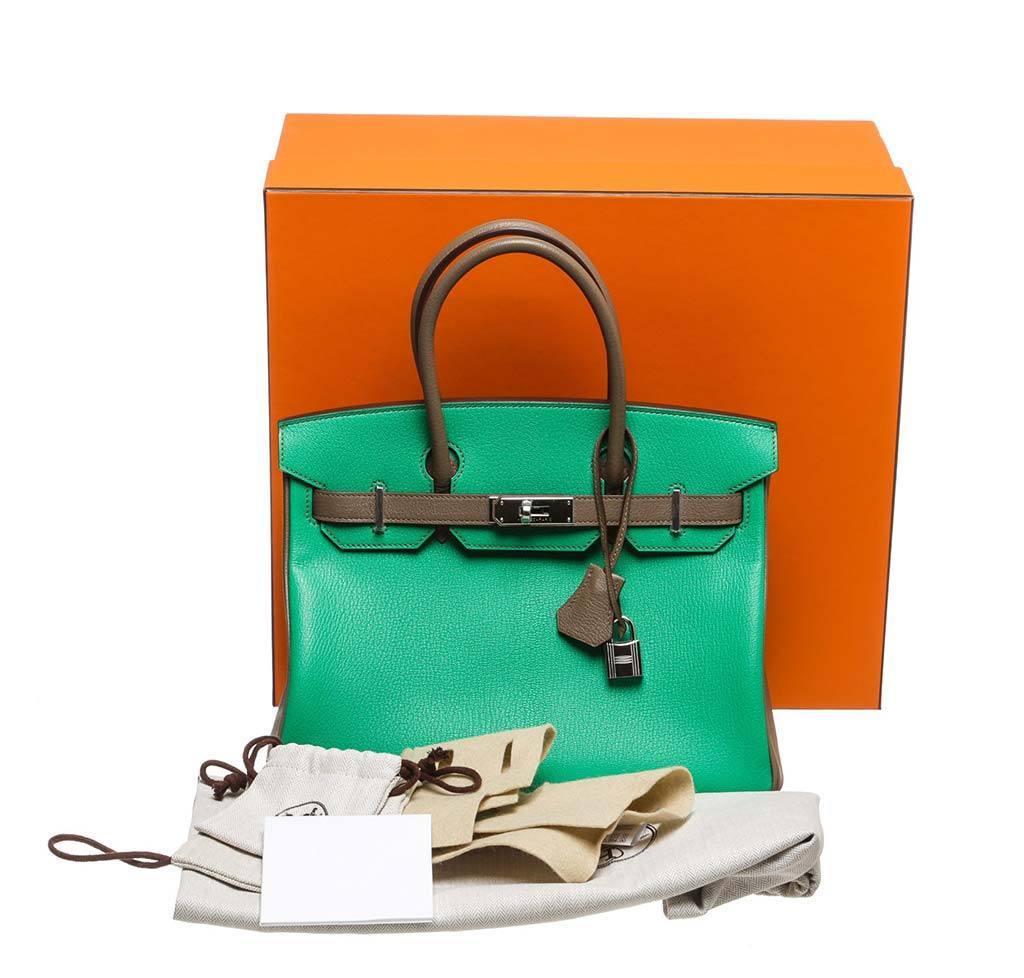 Hermès Birkin Bag 30 Bi-Color Chevre PHW