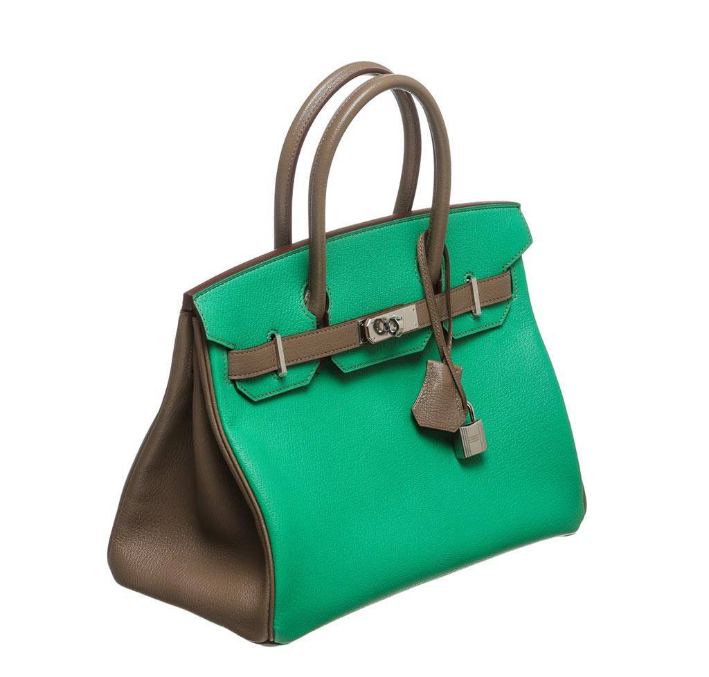 Hermès Birkin Bag 30 Bi-Color Chevre PHW
