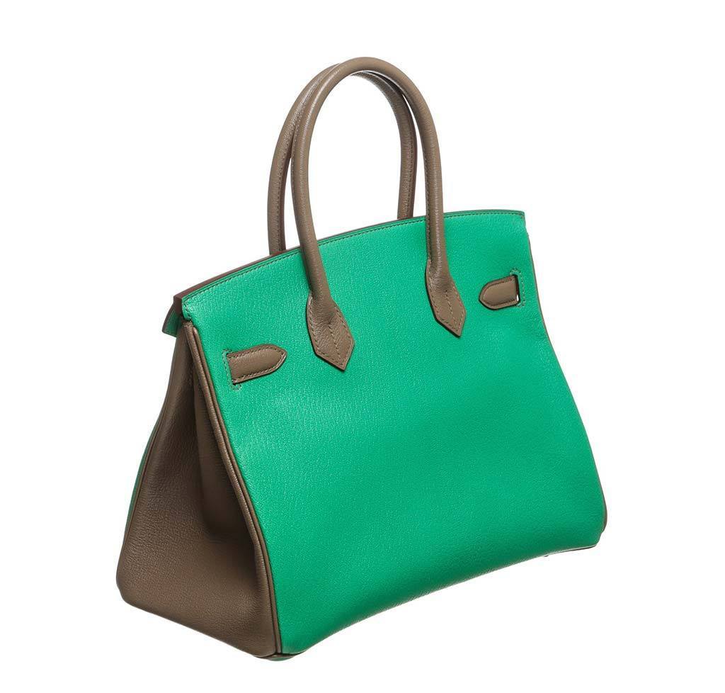 Hermès Birkin Bag 30 Bi-Color Chevre PHW