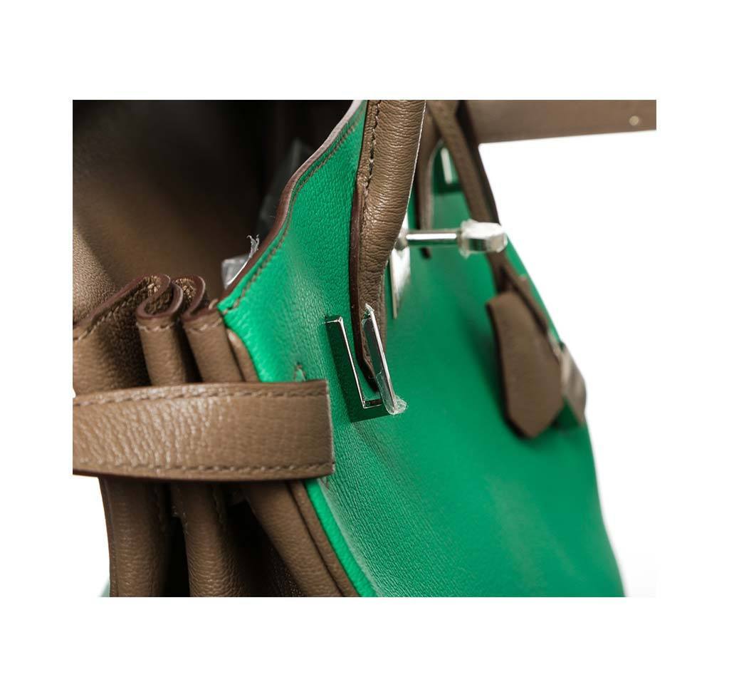 Hermès Birkin Bag 30 Bi-Color Chevre PHW