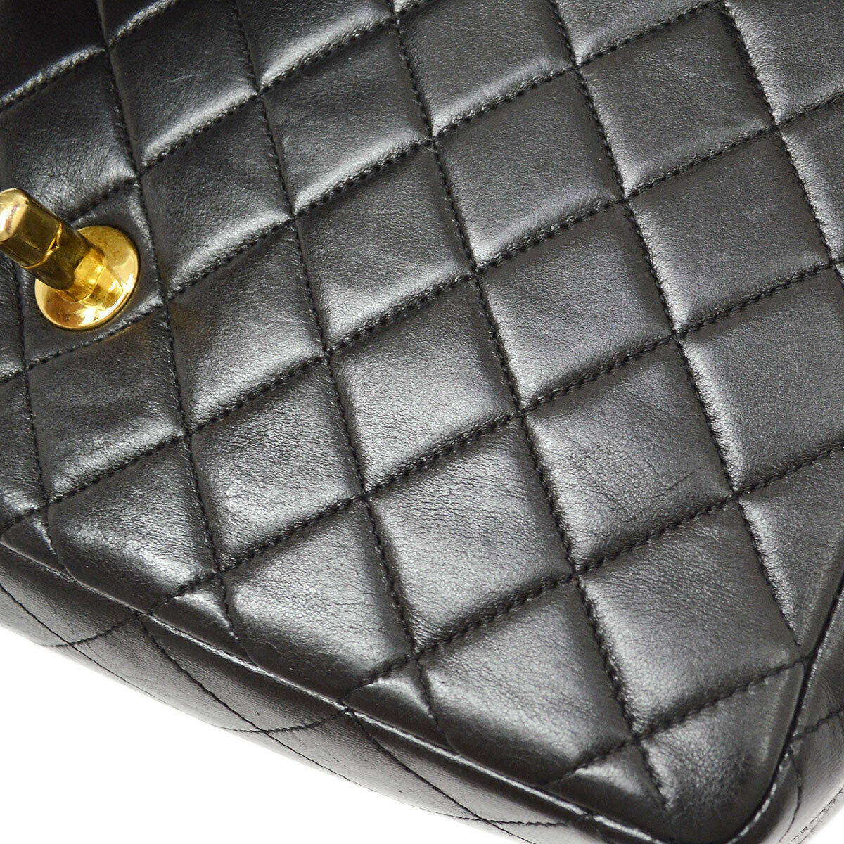 CHANEL 1994-1996 Classic Flap Handbag Black Lambskin
