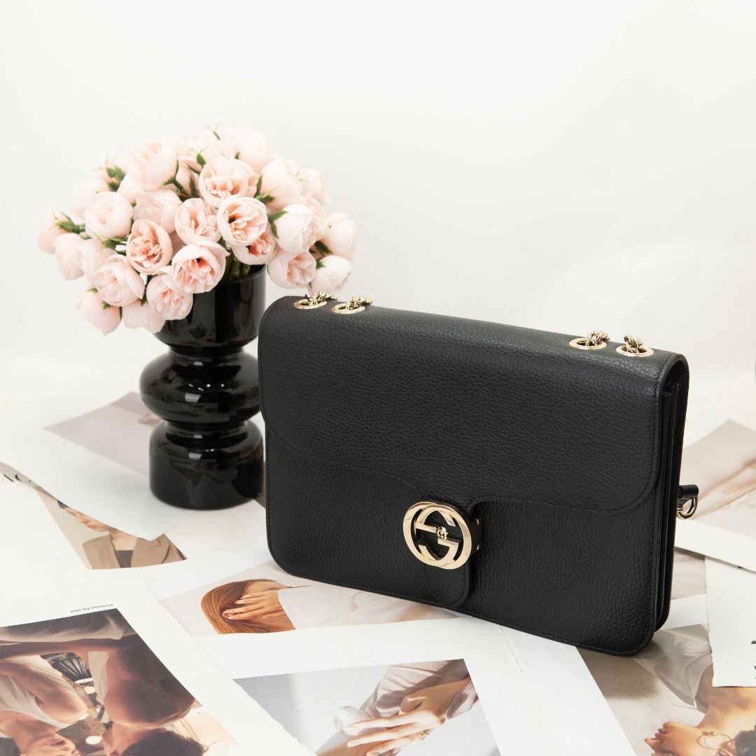 Gucci Interlocking GG Chain Large Cross Bag