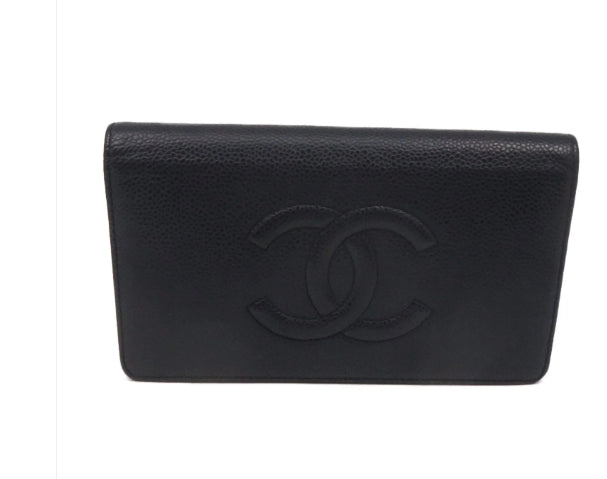 2003 CHANEL Caviar Leather Long Wallet