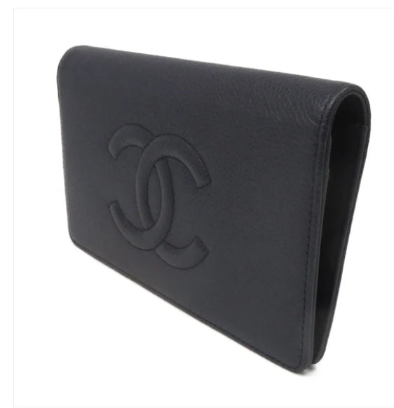2003 CHANEL Caviar Leather Long Wallet