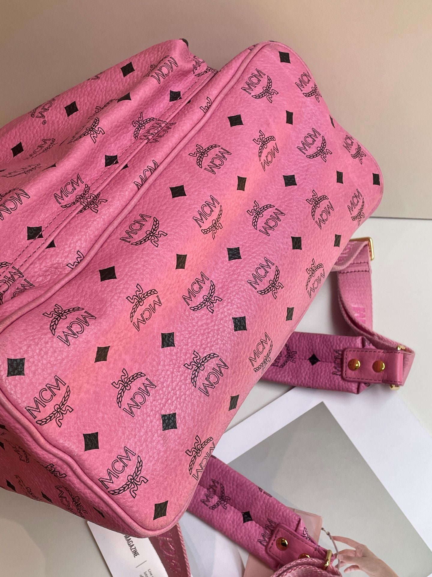 MCM Classic Printed Rivet Backpack