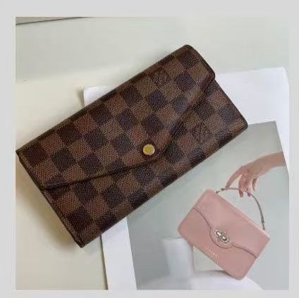 Louis Vuitton checkerboard double layered wallet