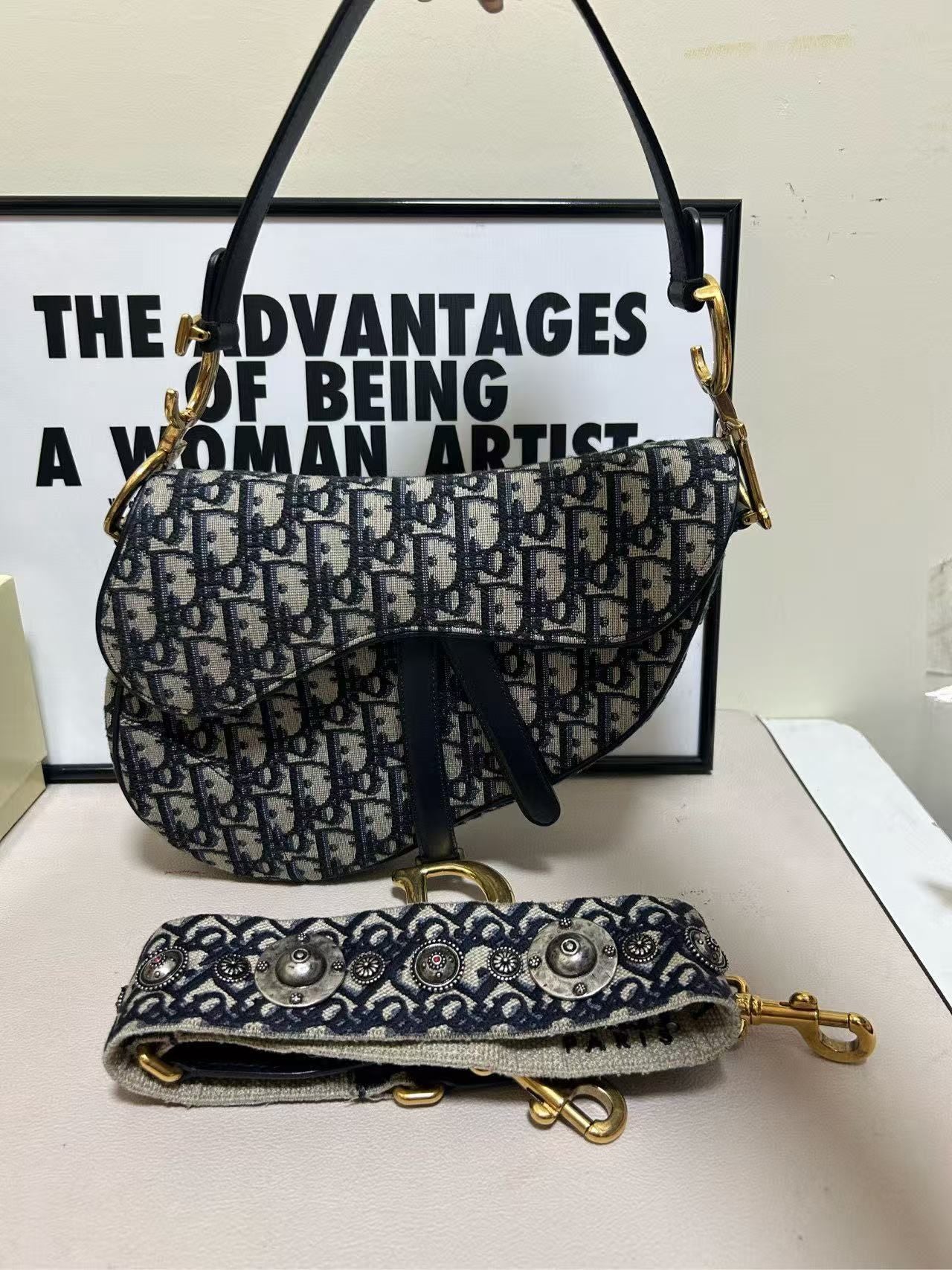 2018 DIOR Saddle Bag Medium Weight Shoulder Strap with Wide Width
