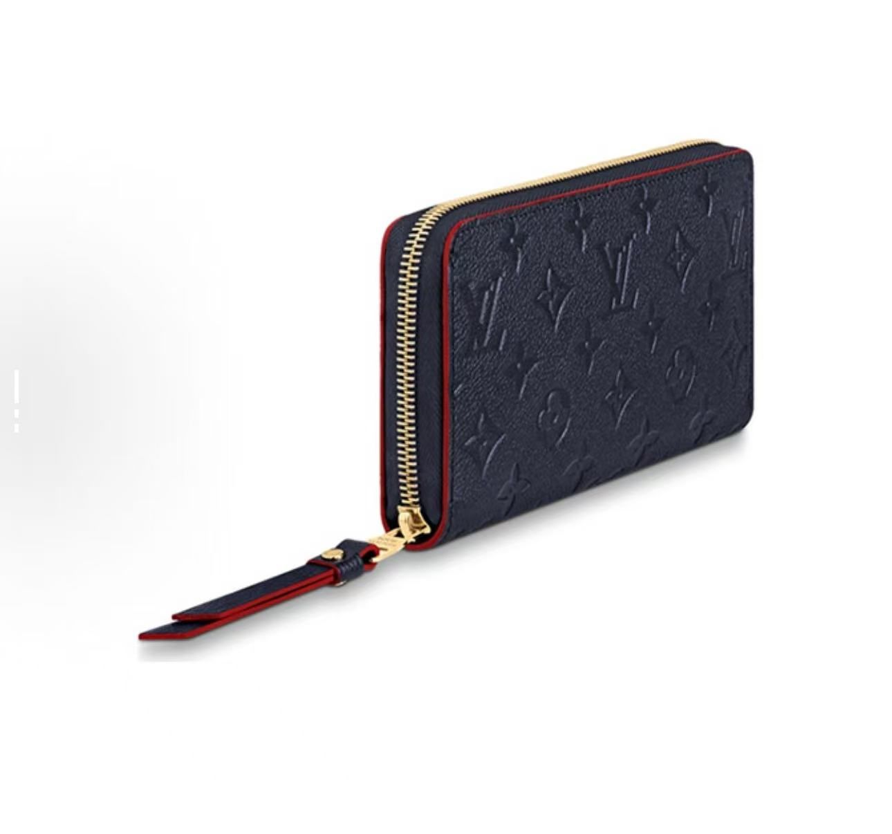 2017 LOUIS VUITTON Zippy Wallet Long Wallet Marine Rouge Monogram Empreinte