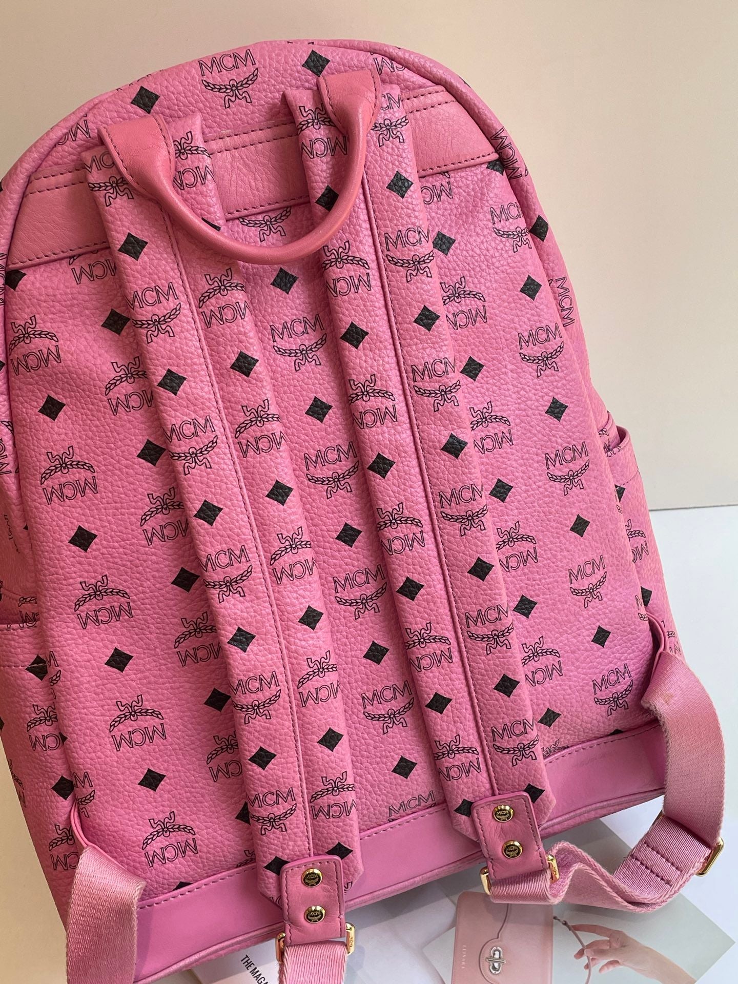 MCM Classic Printed Rivet Backpack