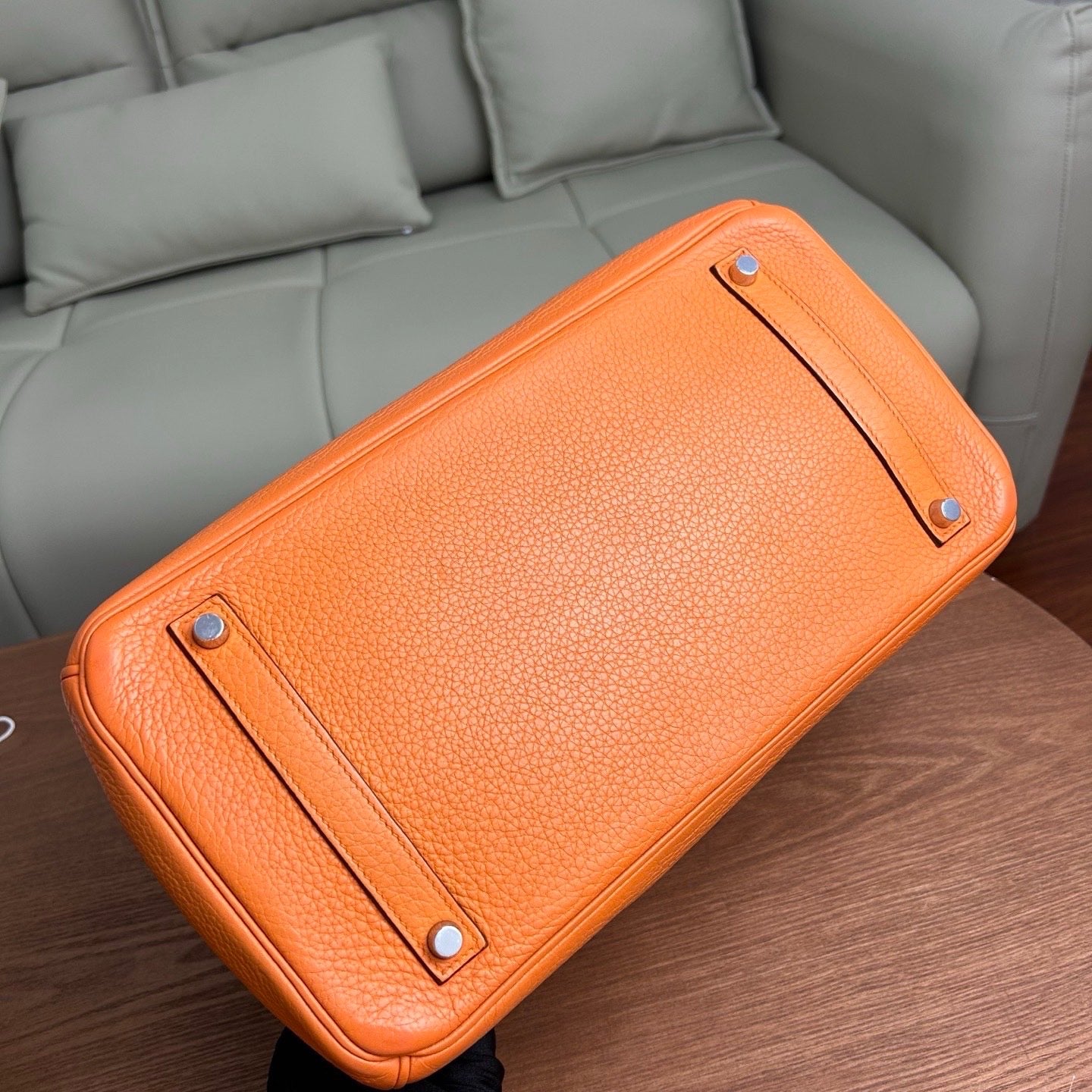 2009 Hermès Birkin 35 Orange handbag natural leather ◻︎M stamp