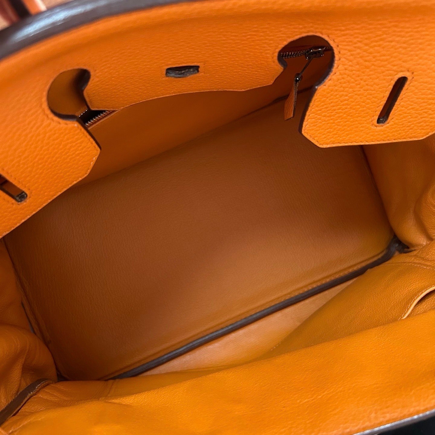 2009 Hermès Birkin 35 Orange handbag natural leather ◻︎M stamp