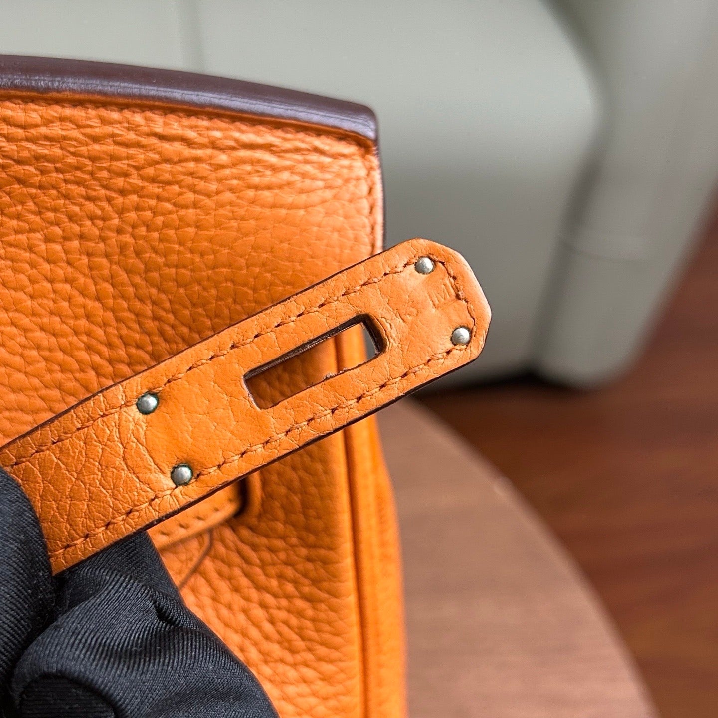 2009 Hermès Birkin 35 Orange handbag natural leather ◻︎M stamp