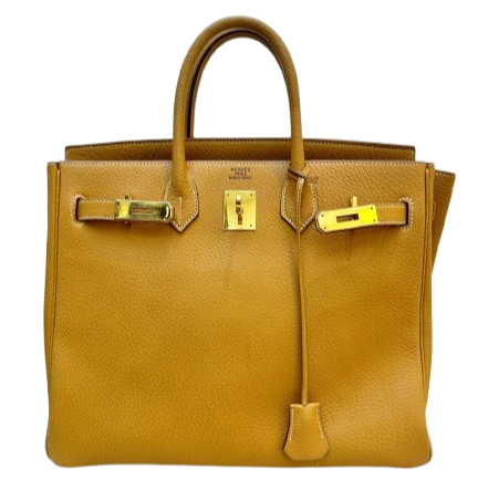 Vintage Hermès Birkin HAC 32-Natural Sable Gold Hardware (Z) stamp