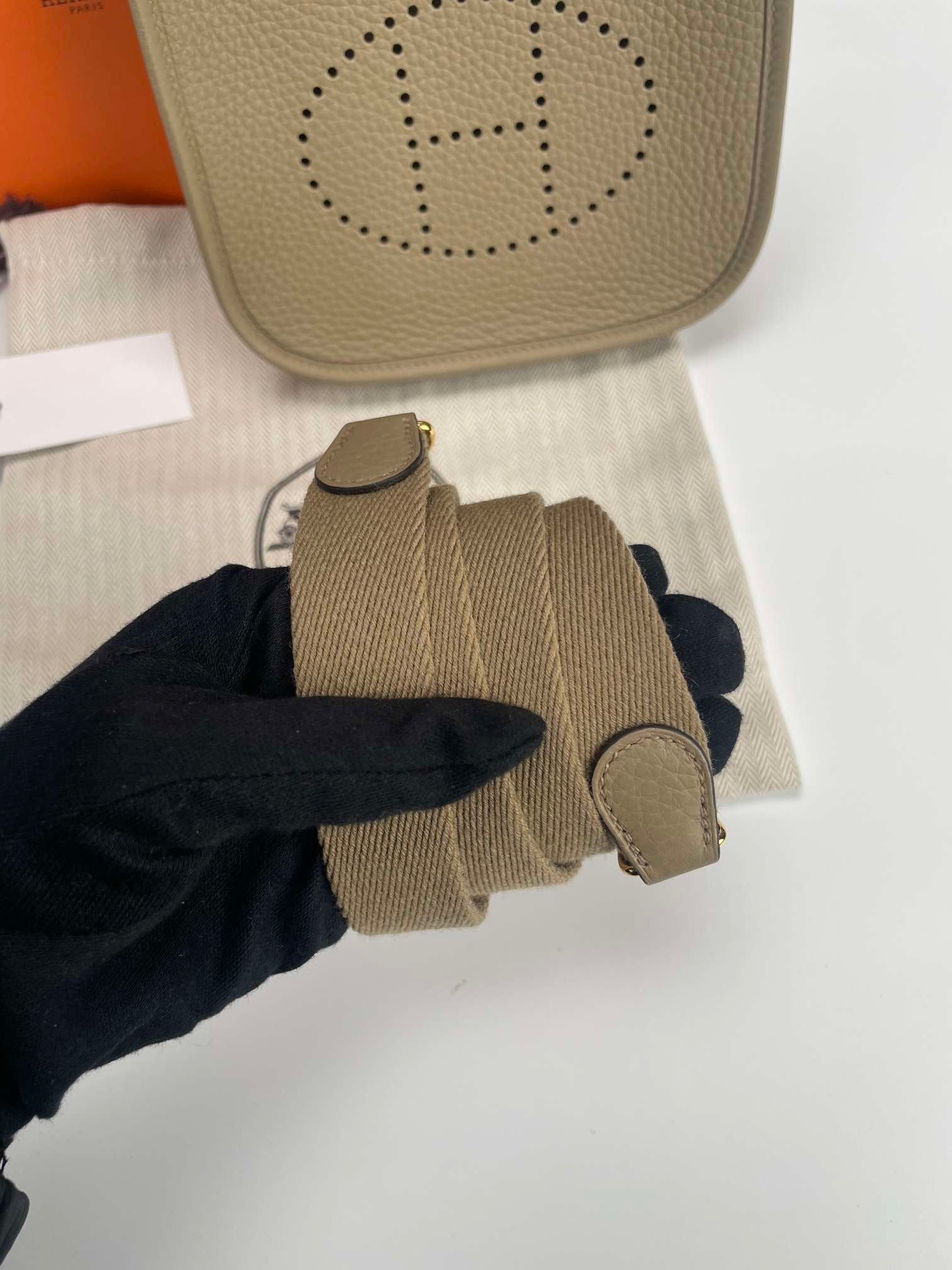 Hermès Evelyne TPM in Beige with Gold Hardware, W Stamp (2024)