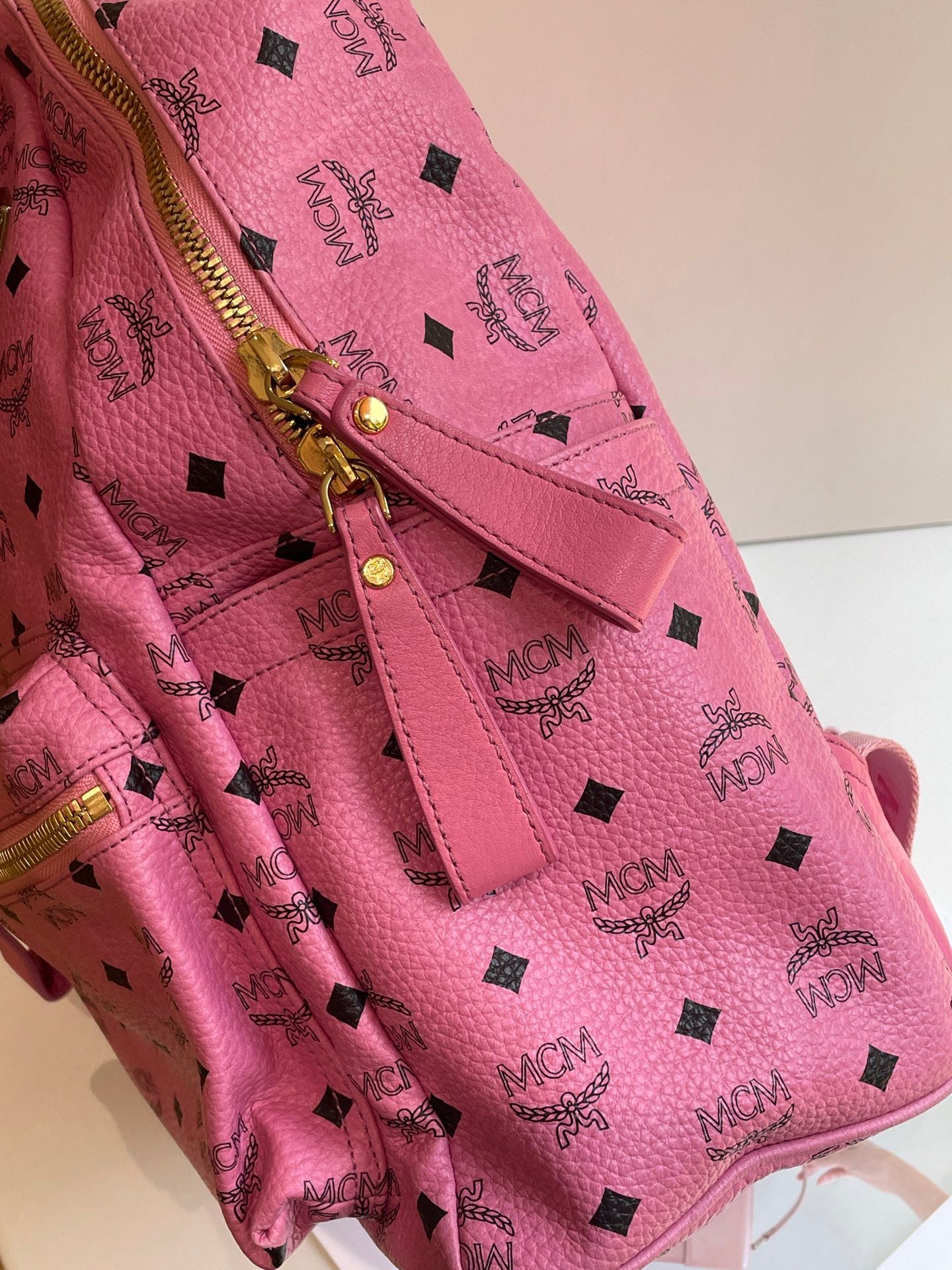 MCM Classic Printed Rivet Backpack